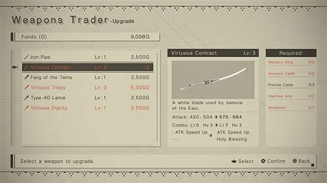level 4 weapon|NieR Automata: Weapons' level 4 upgrade .